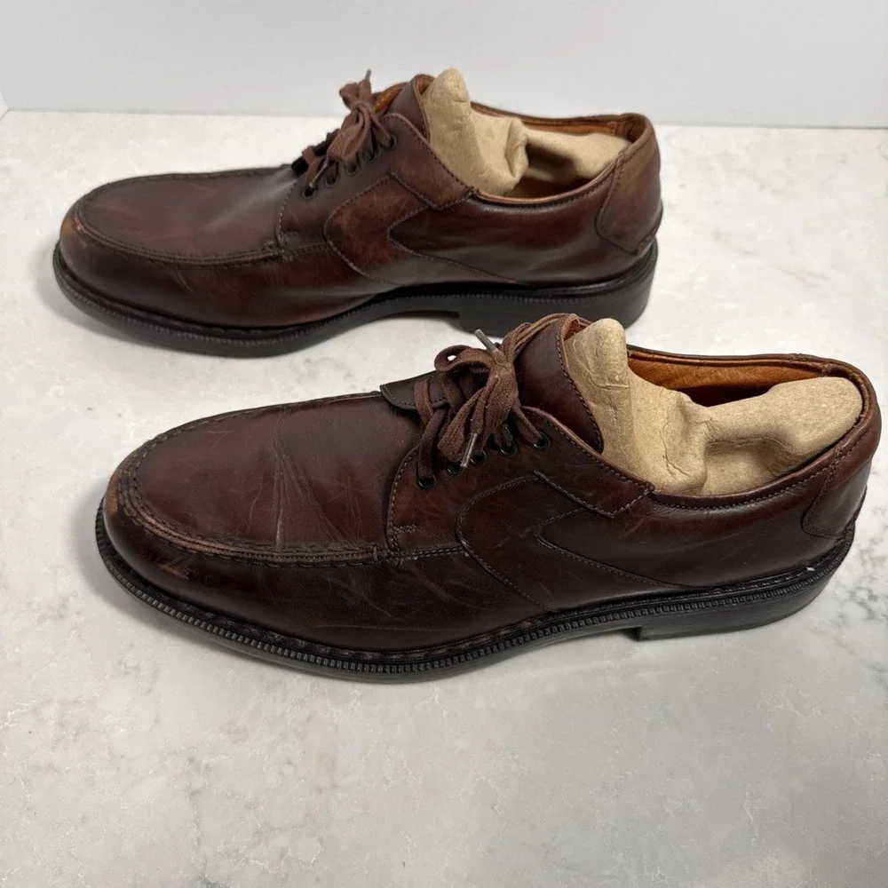 Polo Sport Ralph Lauren Brown Leather Penny Lofers Men' Size 11 Made In Italy